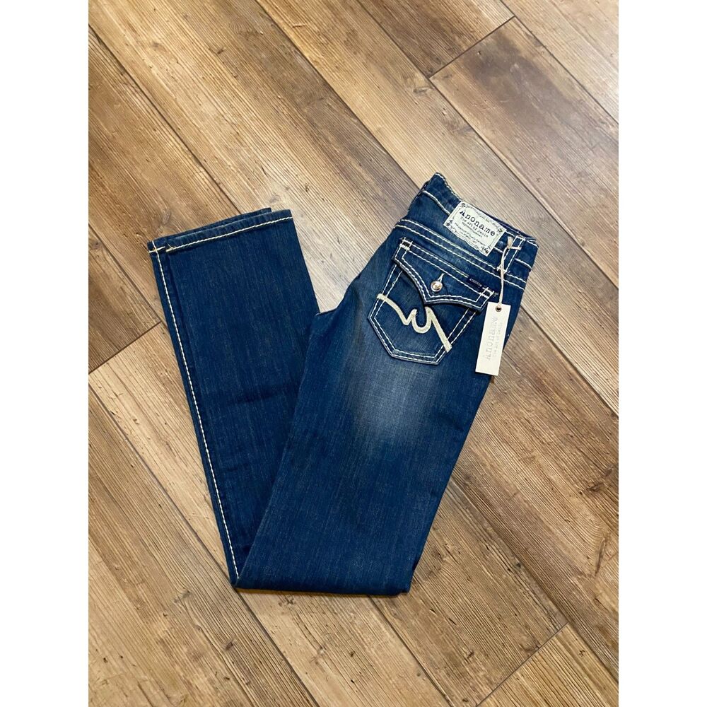 ANONAME Chrissy Straight Leg Jeans Dark Wash Sz 27